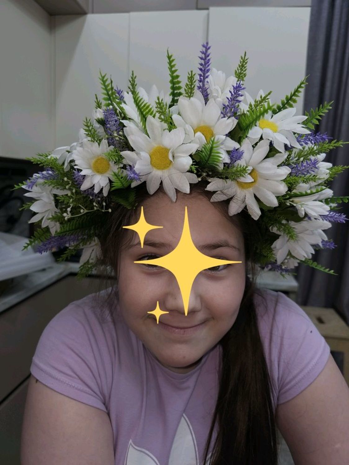 Photo №2 к отзыву покупателя Irina Naumenko о товаре Венок из ромашек, полевой