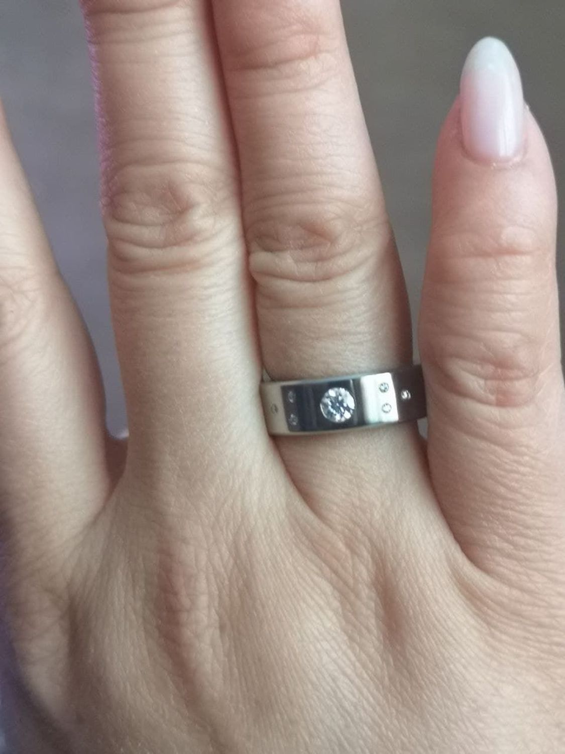 Photo №1 к отзыву покупателя Aleksandra о товаре Математическое кольцо из титана "Секрет Фибоначчи"