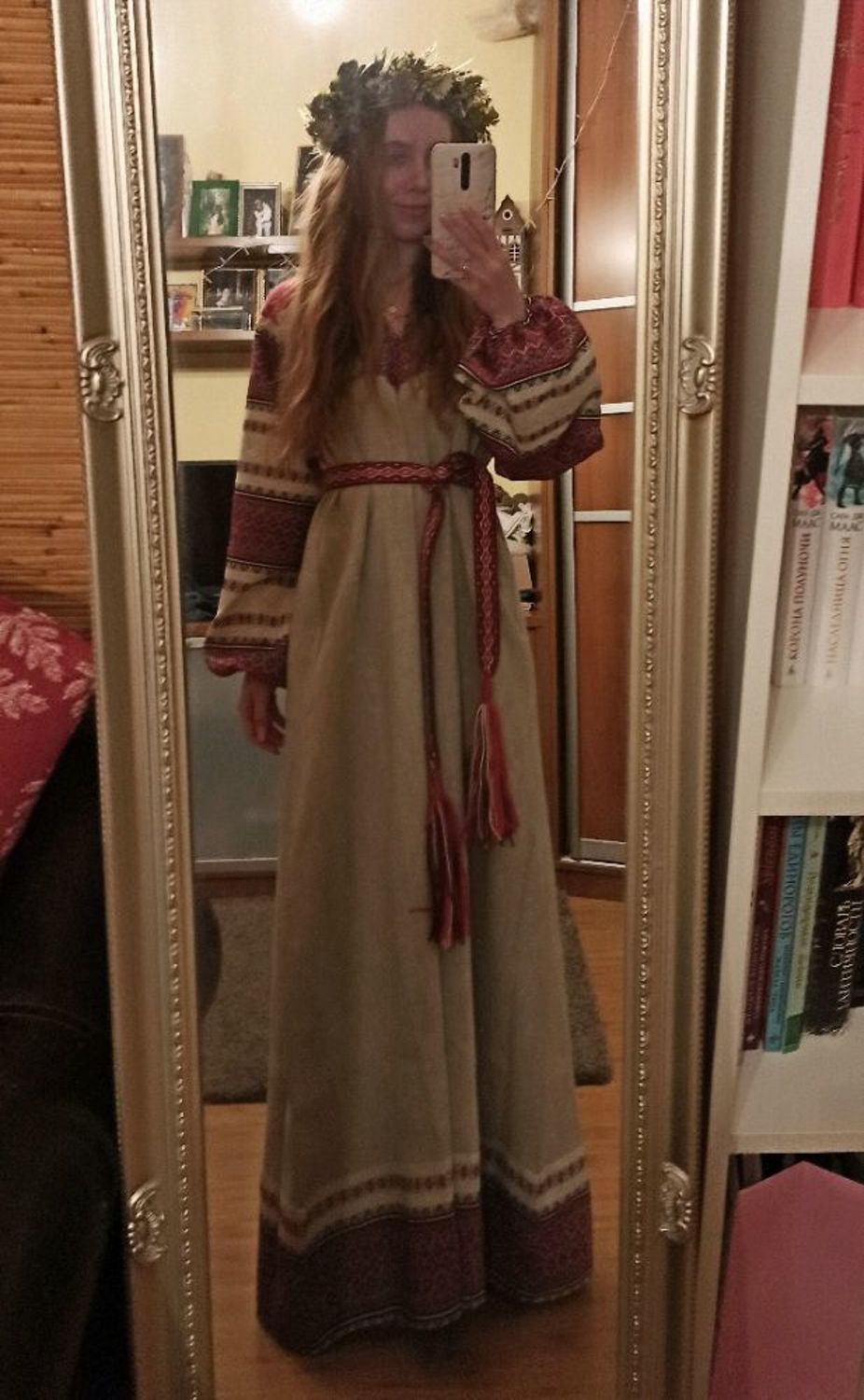 Фото №3 к отзыву покупателя Маргарита Кёнель о товаре Платье "Этно" небеленый лен