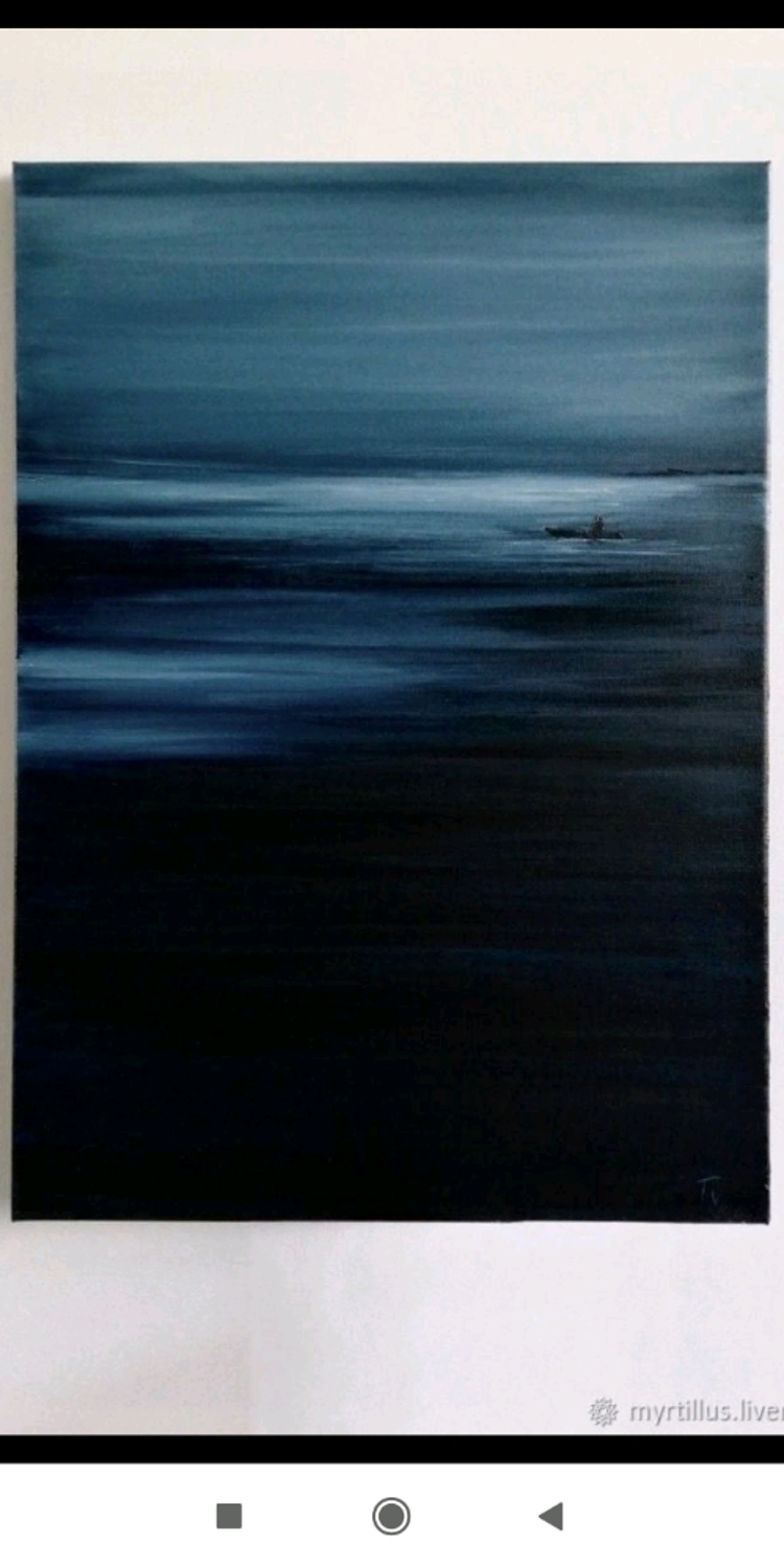 Фото №1 к отзыву покупателя Анастасия Фарбман о товаре Картина "Рыбак в тумане"