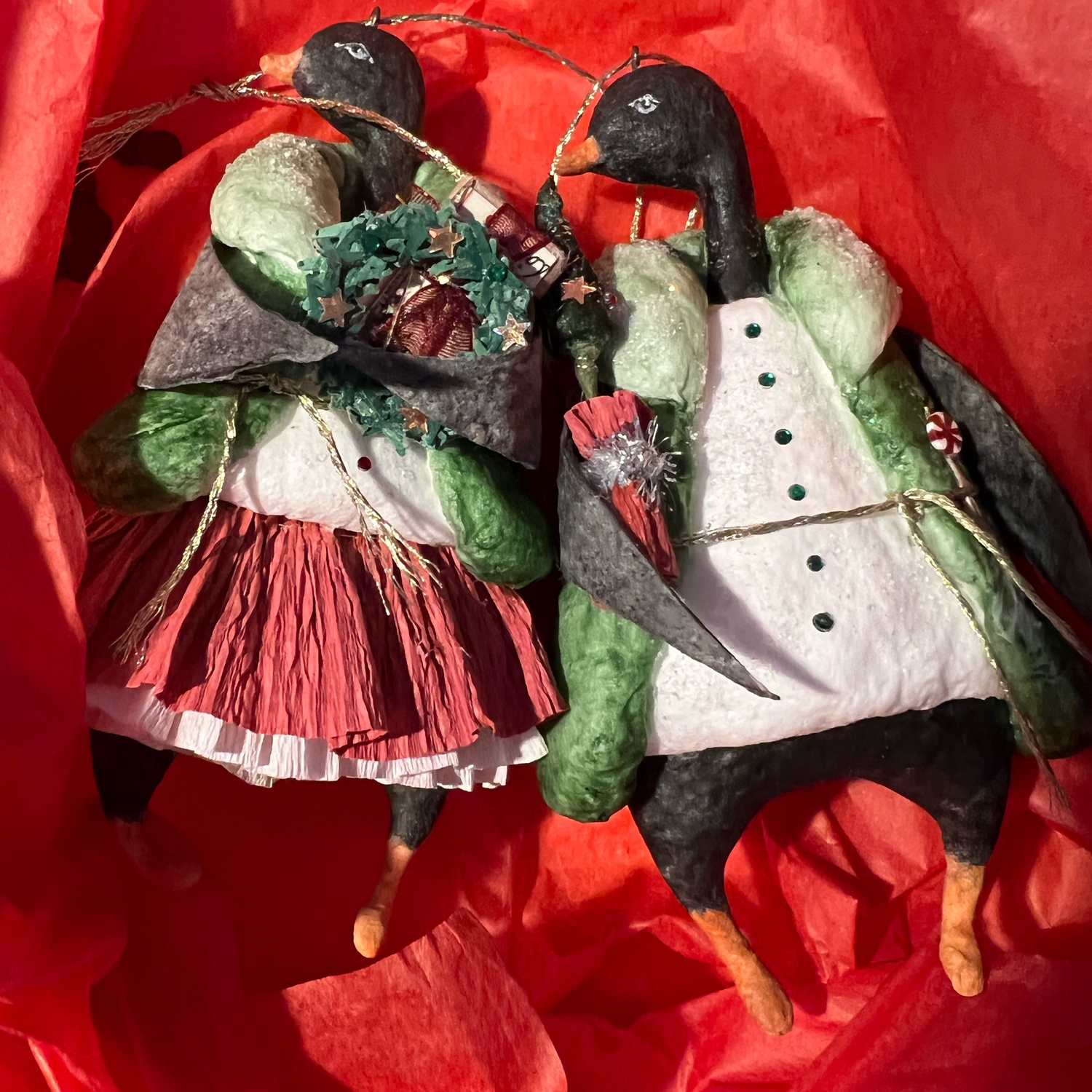 Фото №2 к отзыву покупателя Мария о товаре «Гусик рождественский» интерьерная ватная игрушка и еще 1 товар