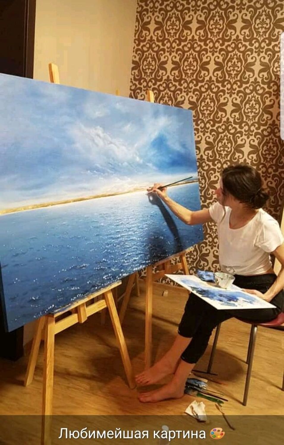 Photo №1 к отзыву покупателя Konstantin о товаре THE SEA Большая картина маслом морской пейзаж