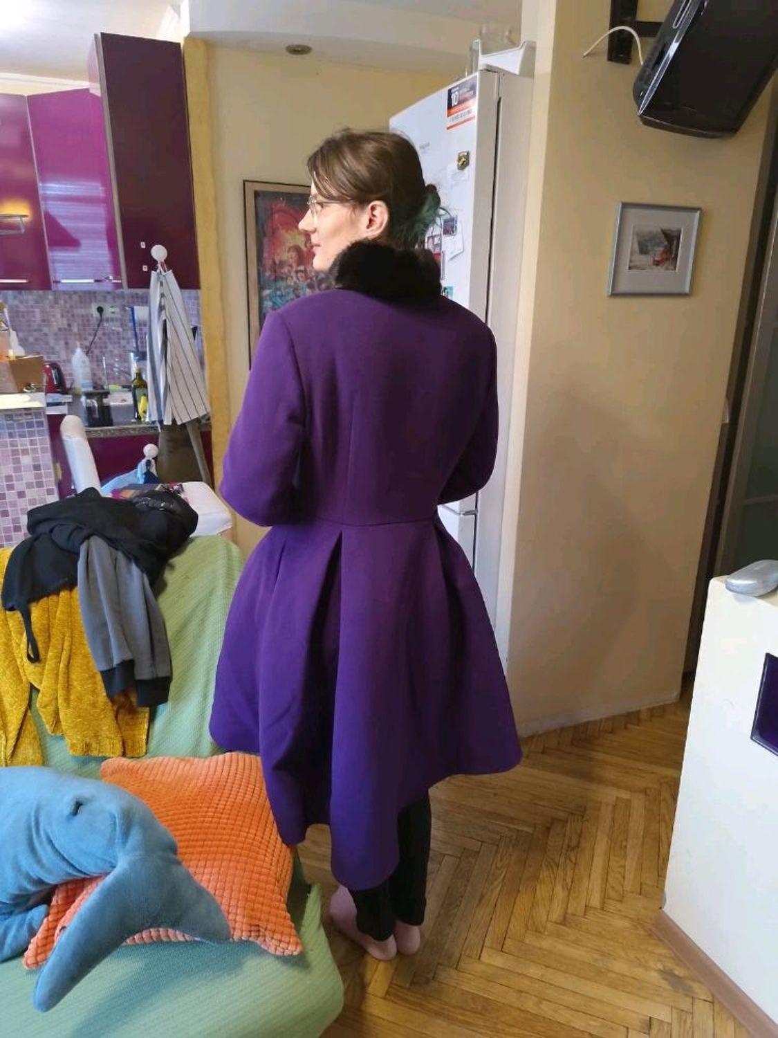 Фото №2 к отзыву покупателя Baxia Craft о товаре Пальто-платье с соболем
