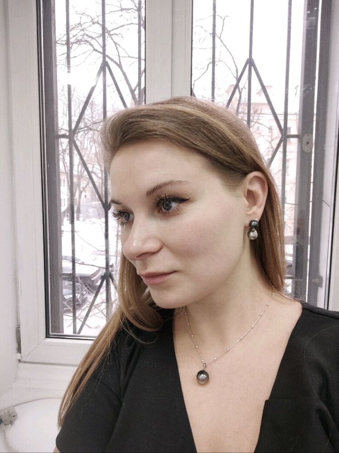 Фото №2 к отзыву покупателя Олеся о товаре Серьги с морскими таитянскими жемчужинами