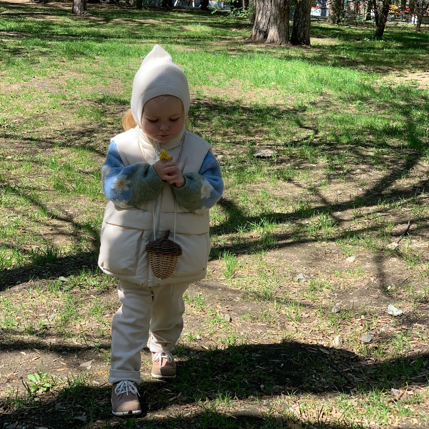 Фото №1 к отзыву покупателя eco kids о товаре Детская плетеная сумочка Желудь