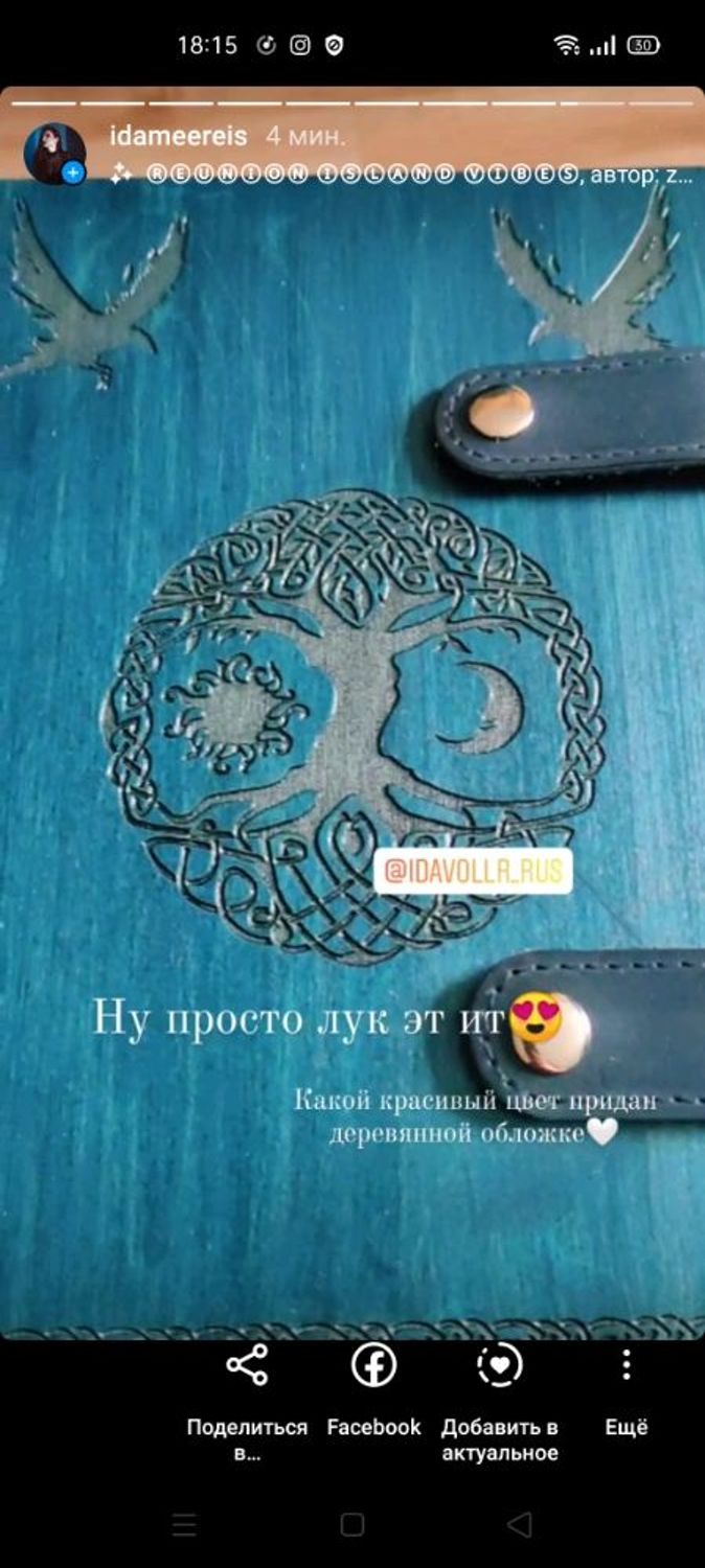 Фото №4 к отзыву покупателя Ida Meereis о товаре Мужская наплечная кожаная сумка Вегвизир / Рунический компас и еще 1 товар