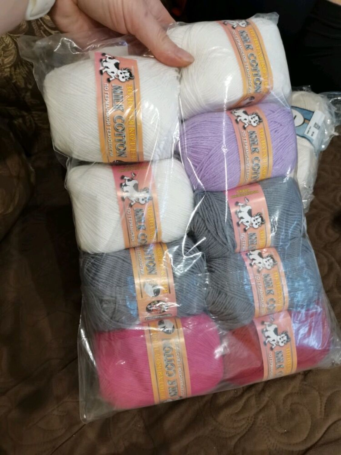 Фото №1 к отзыву покупателя ТаНа о товаре Пряжа для вязания Milk cotton (Милк коттон) Color City