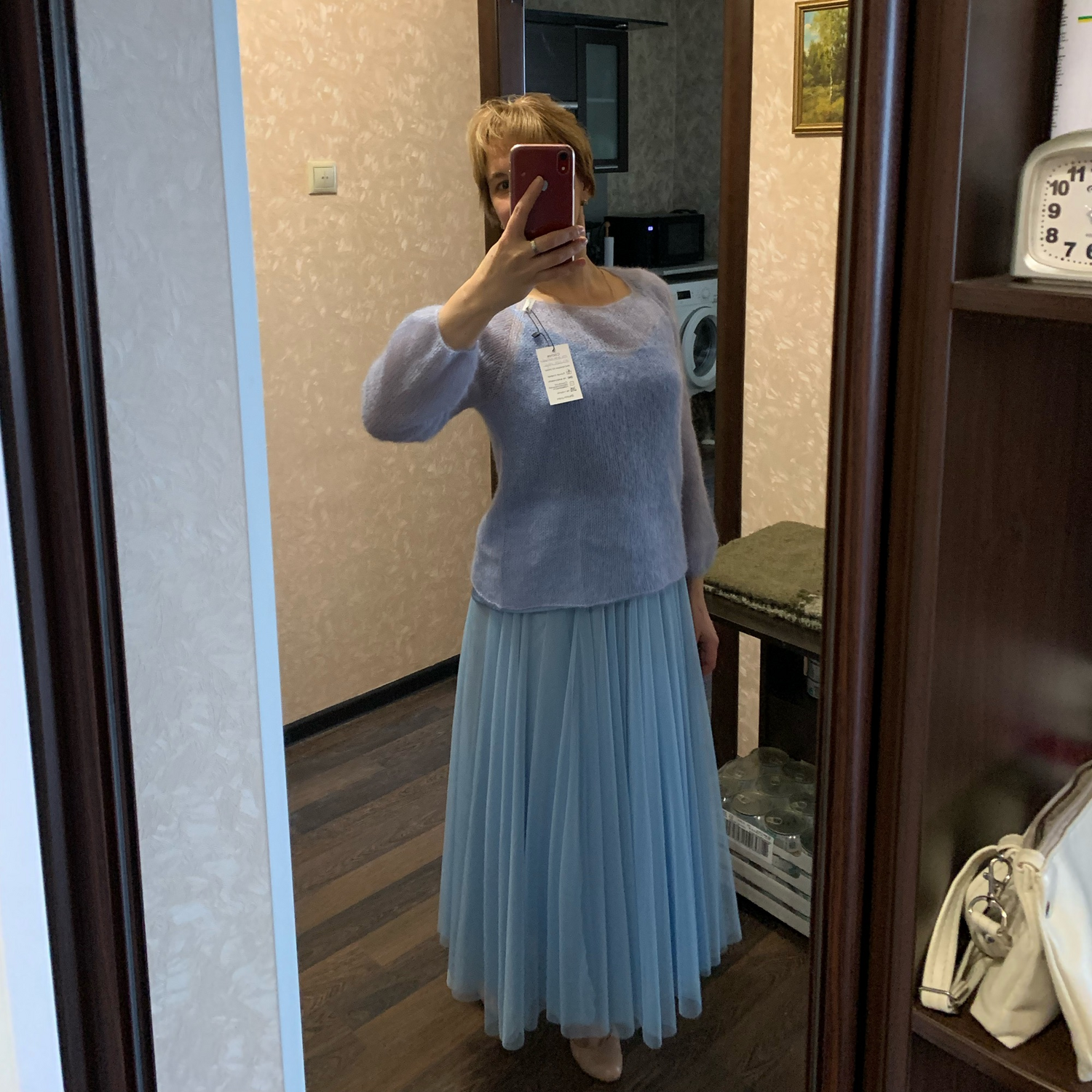 Фото №2 к отзыву покупателя Любовь о товаре Джемперы: мохеровая паутинка цвета «Туман»