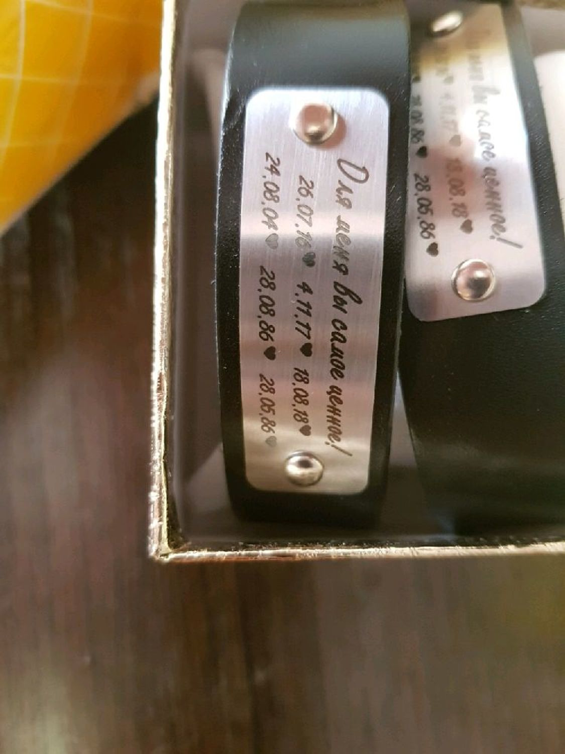 Photo №1 к отзыву покупателя Olga о товаре Парные браслеты для влюблённых. Именные браслеты. На заказ