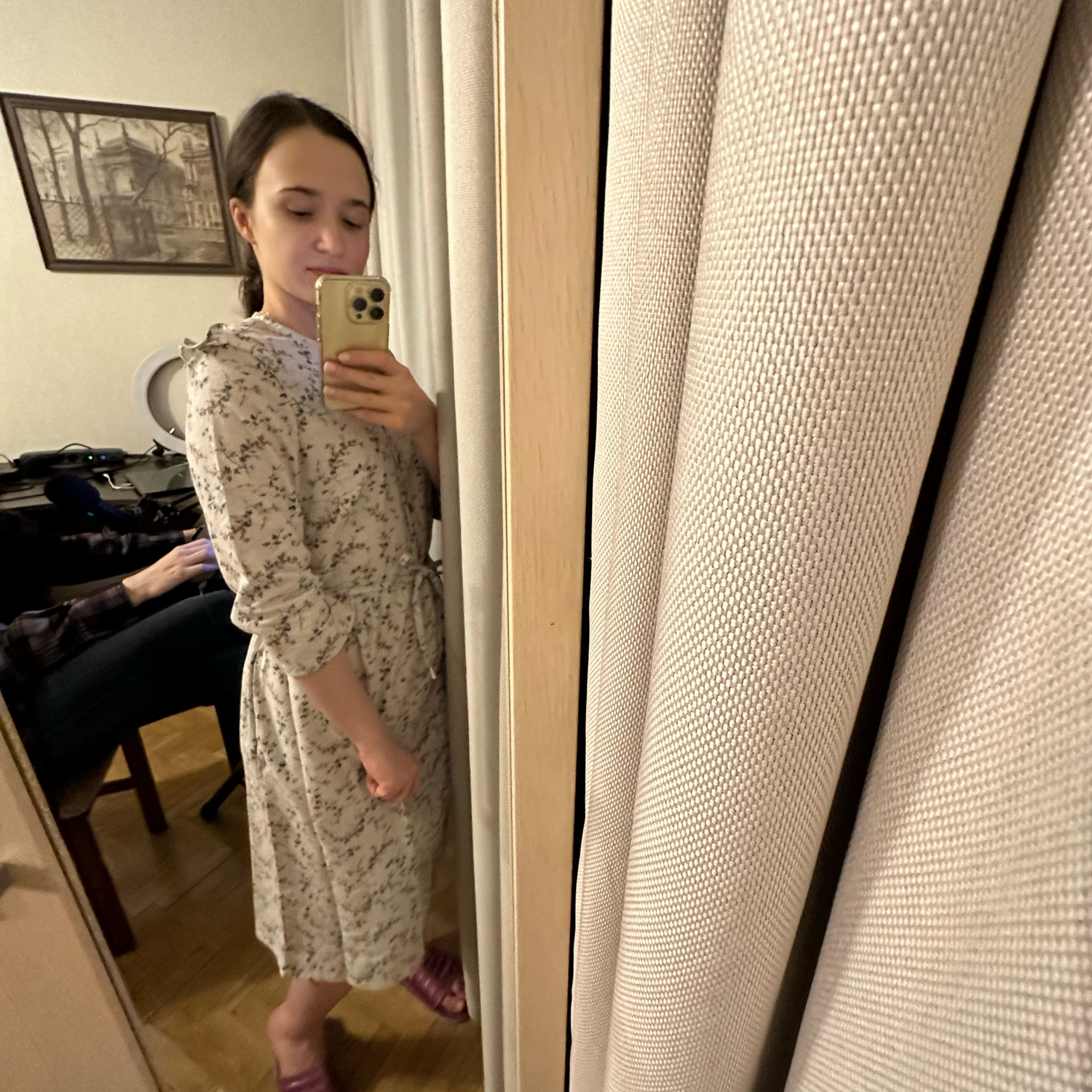 Фото №1 к отзыву покупателя Ekaterina о товаре Платье из теплого хлопка