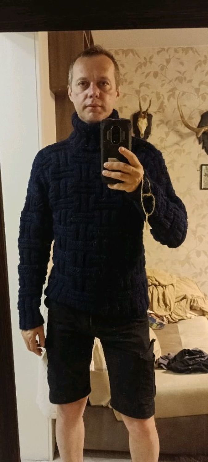 Photo №2 к отзыву покупателя Igor о товаре Свитер "Король Севера" темно-синий чистошерстяной
