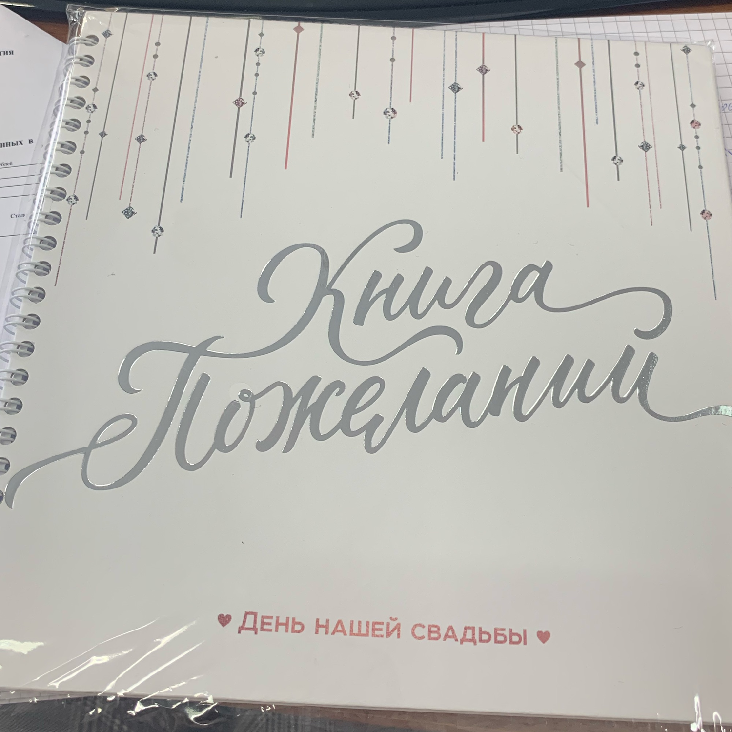 Фото №1 к отзыву покупателя Юлия о товаре Книга пожеланий на свадьбу на пружине белая  в наличии