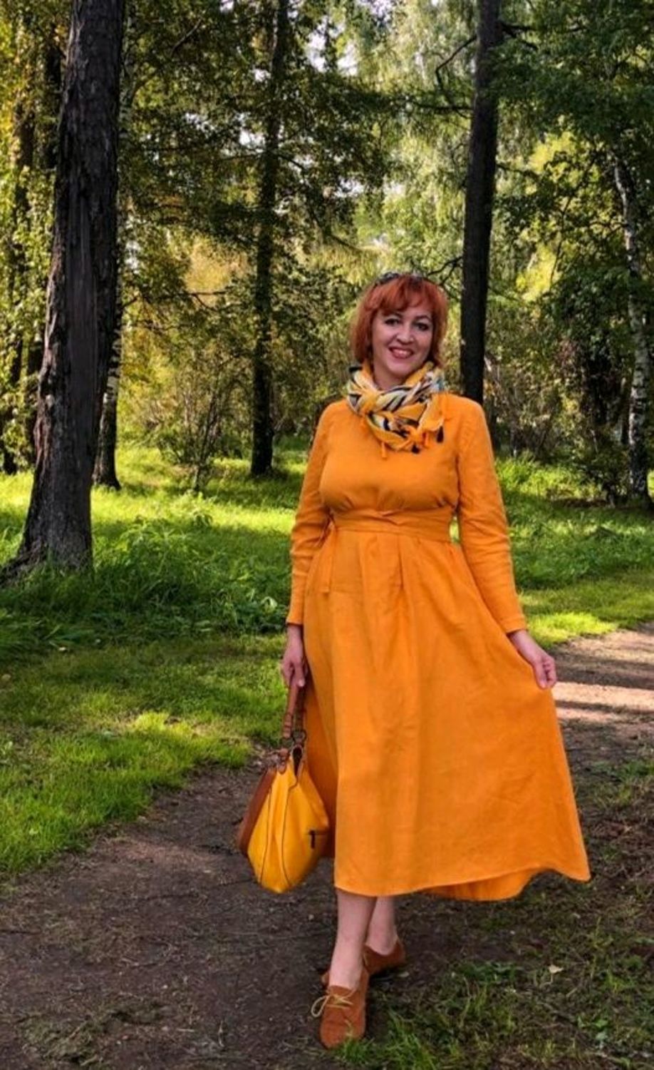 Фото №2 к отзыву покупателя АВОСЬ-КА о товаре Шерстяное тёплое платье-пальто "Тайна леса"