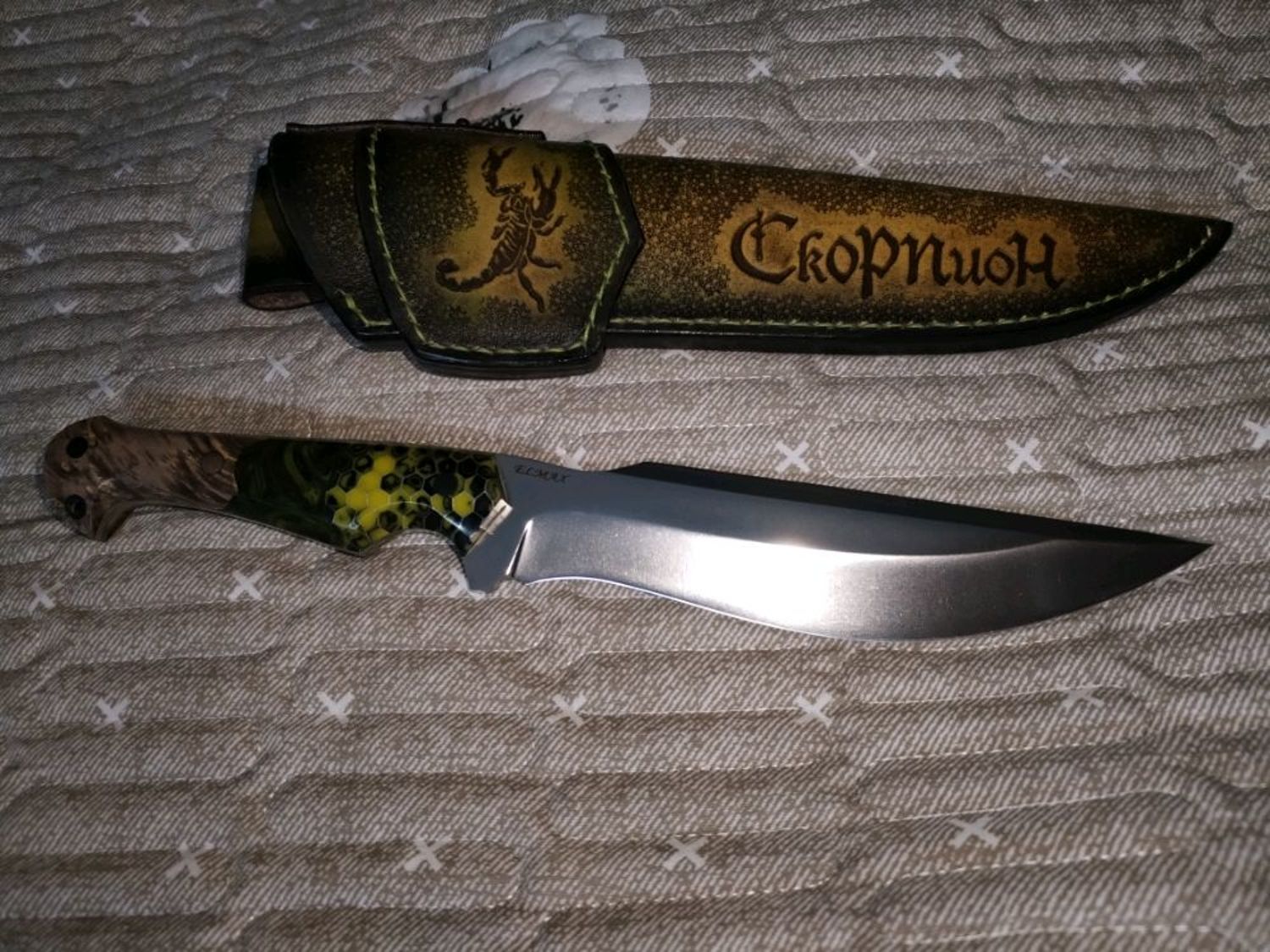 Photo №2 к отзыву покупателя Tatyana о товаре Нож охотничий ручной работы "Скорпион"-2