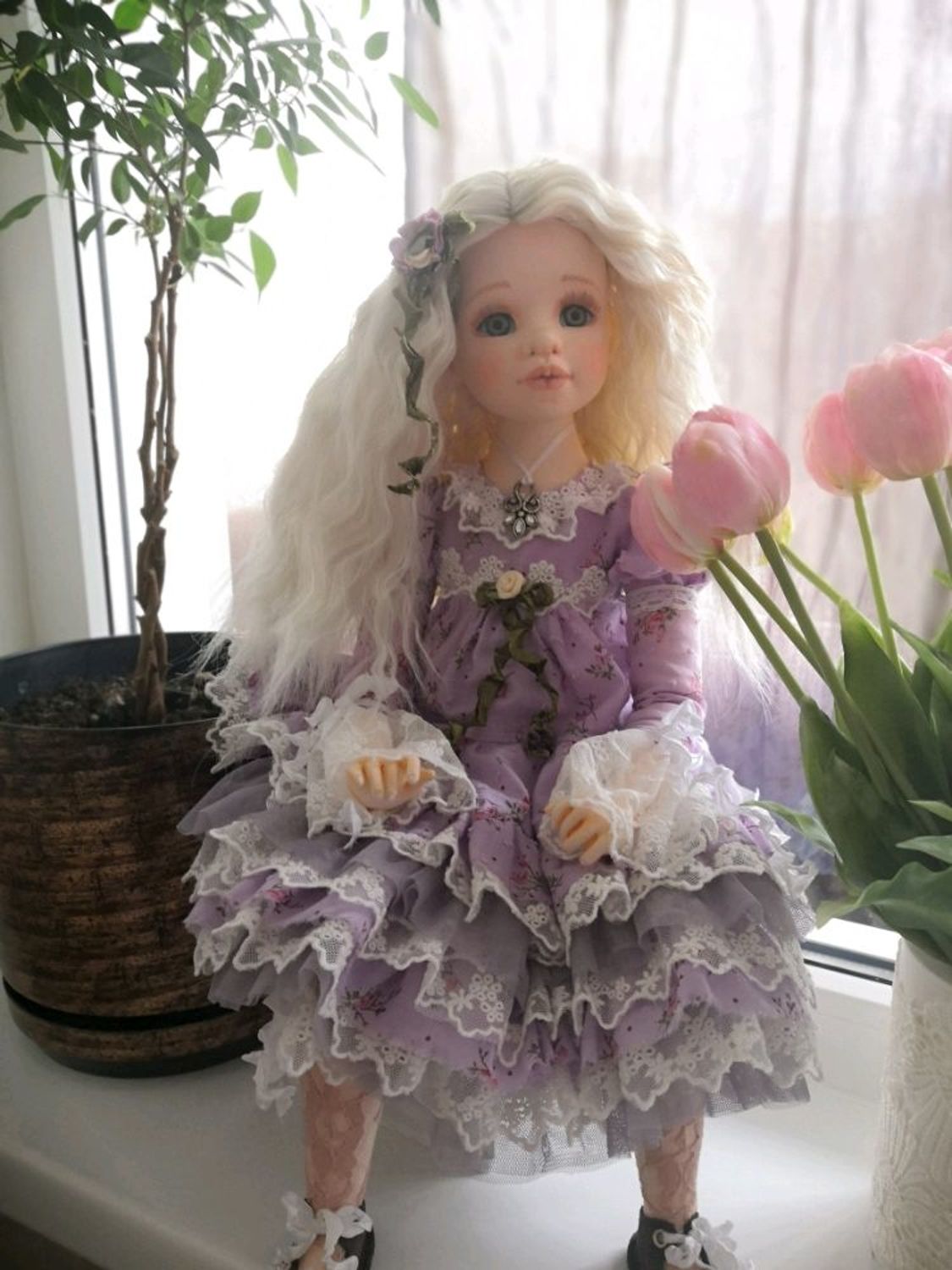 Фото №2 к отзыву покупателя svetlana о товаре Текстильная шарнирная кукла