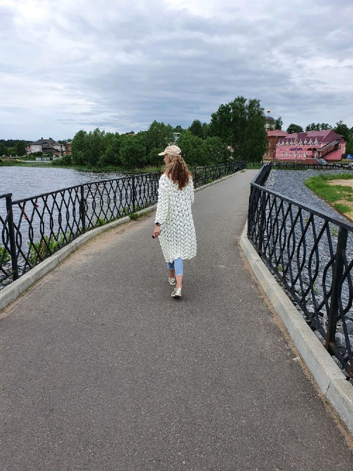 Фото №2 к отзыву покупателя Evgeniya Erokhina о товаре Кардиган вязаный Азиатский колосок Лало Шиншилла Молочный/Бежевый