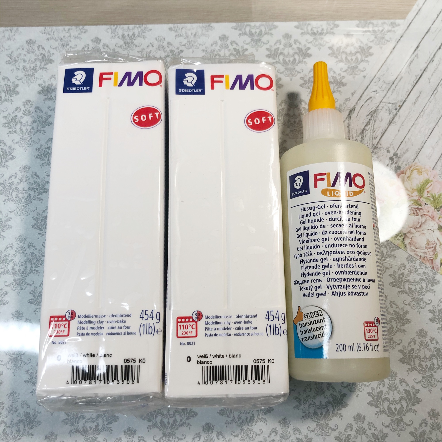 Photo №1 к отзыву покупателя Kruzhevo Bumazhnye tsvety Broshi Sharmy о товаре FIMO professional полимерная глина, 454 гр and 2 more items
