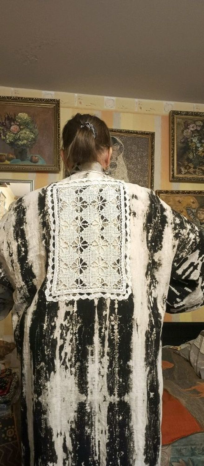 Фото №1 к отзыву покупателя ЕЛЕНА ВАУЛИНА о товаре Винтаж: Винтажная салфетка в технике филе. Хлопок. и еще 1 товар