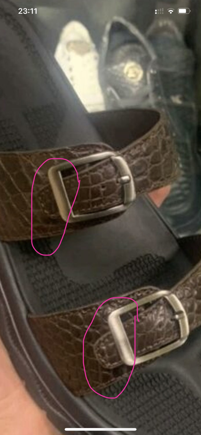 Photo №4 к отзыву покупателя Nataliya о товаре Сандалии из кожи крокодила, летняя повседневная обувь