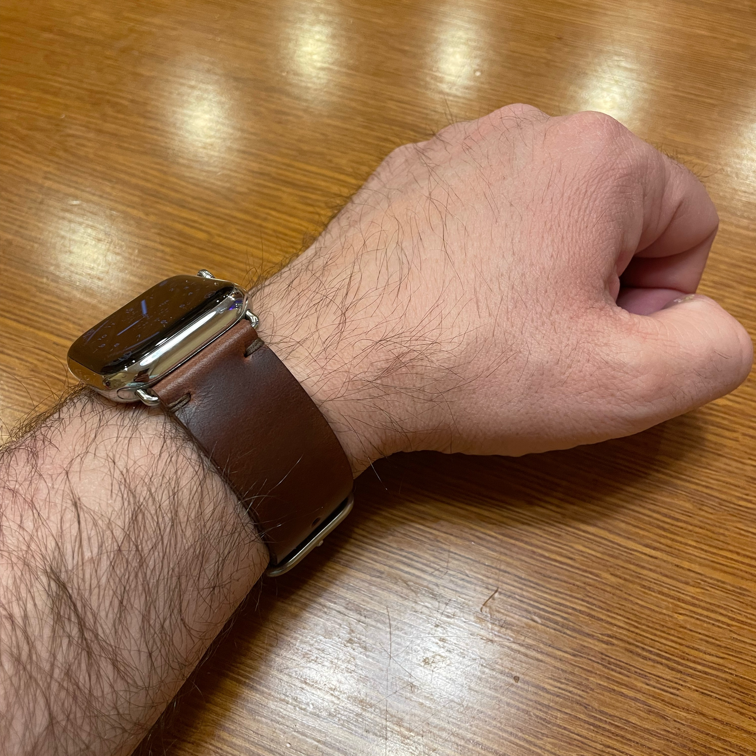 Фото №1 к отзыву покупателя Alexey Sokolov о товаре Ремешок для Apple Watch из кожи Horween