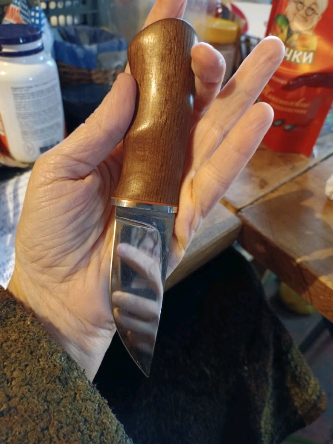 Photo №2 к отзыву покупателя Sebastyana о товаре Нож нагрудный скинер (подарок мужчине охотнику, рыбаку)