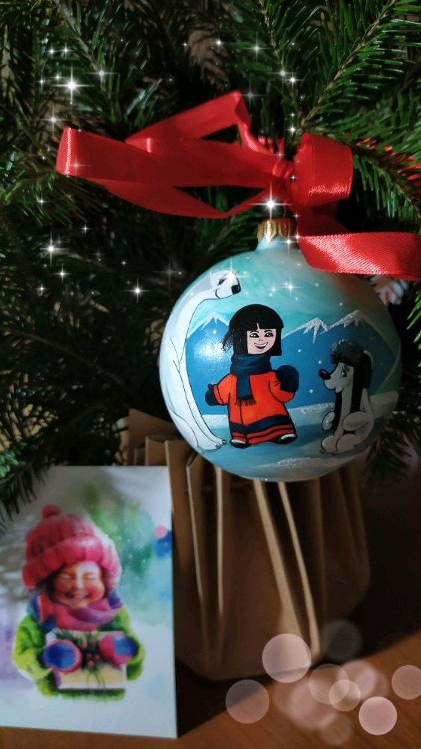 Photo №2 к отзыву покупателя Zhanna о товаре Елочный шар "Умка" and 1 more item