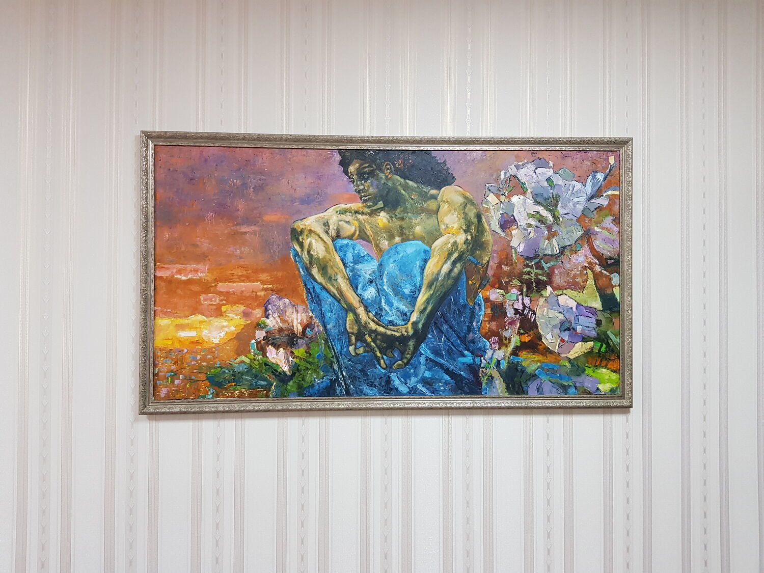 Фото №2 к отзыву покупателя Rustam Isakov о товаре Картина. Демон сидящий. Ручная копия маслом на холсте, 150х80 см.