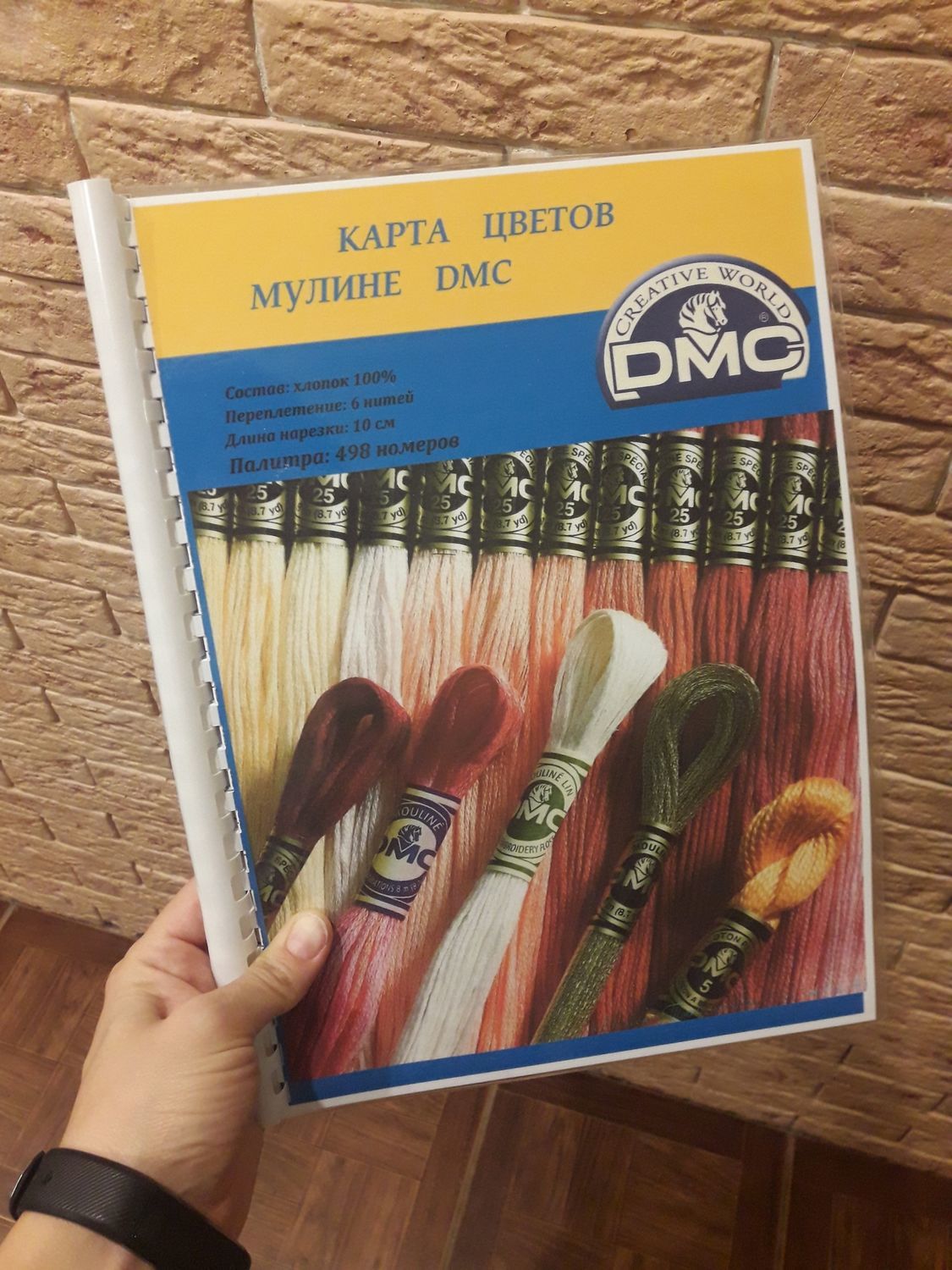 Фото №1 к отзыву покупателя Екатерина о товаре Нарезка DMC,обновлённая палитра-498 цветов, карта цветов