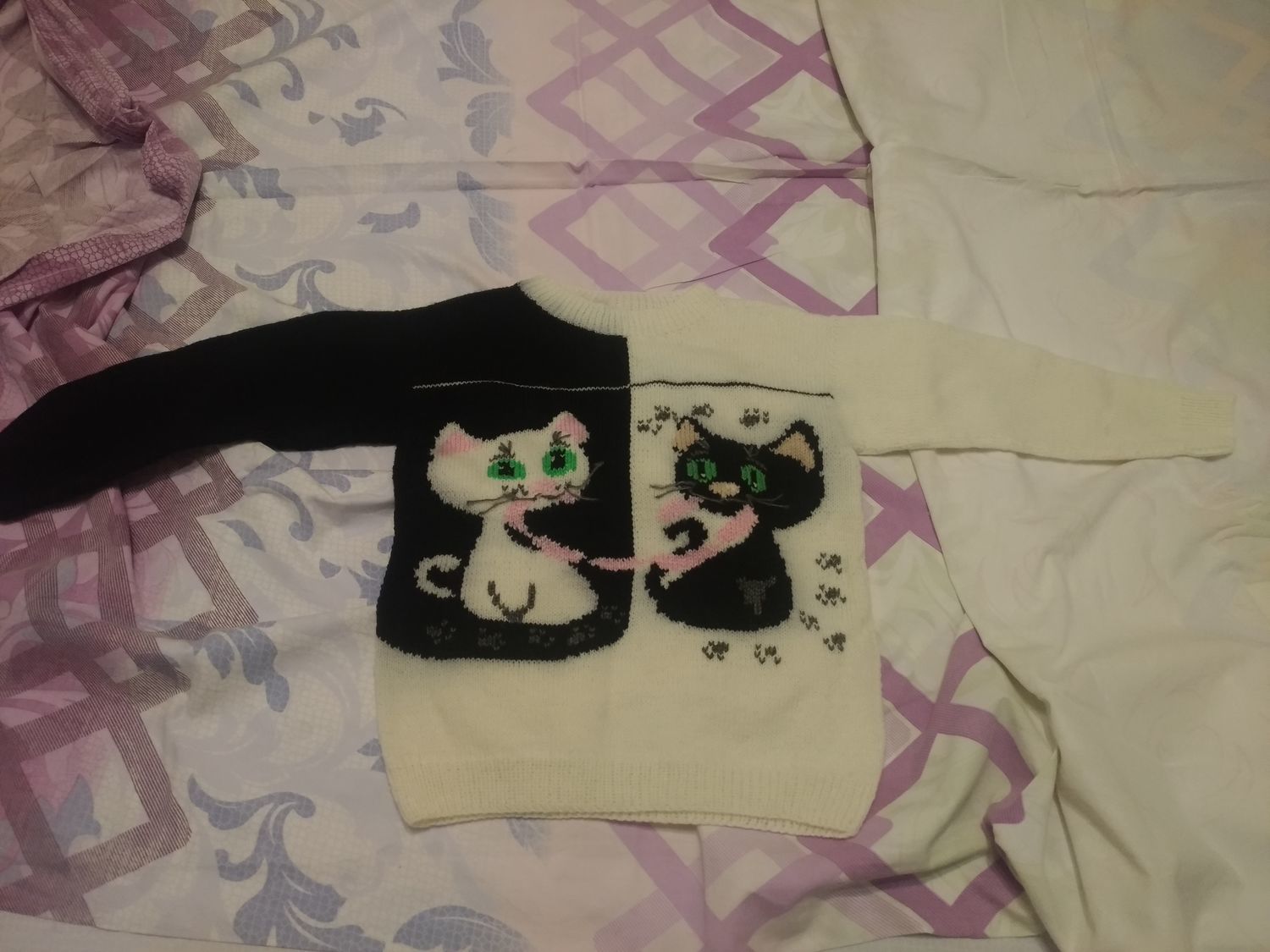 Photo №1 к отзыву покупателя Nadya о товаре Связанный вручную, детский свитер с рисунком
