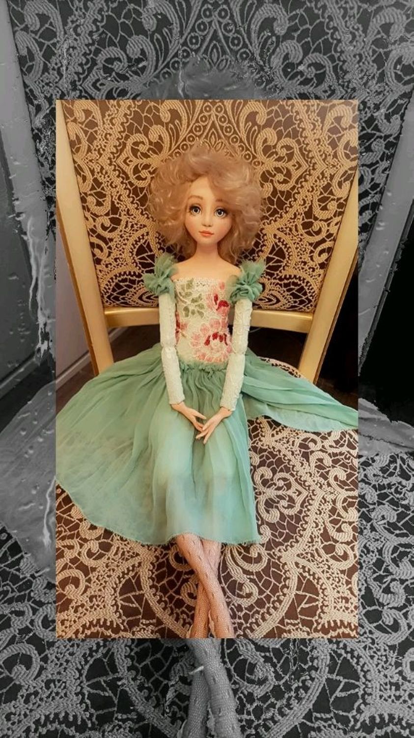 Фото №1 к отзыву покупателя Зоя о товаре Будуарная кукла: Розалия-нежная роза