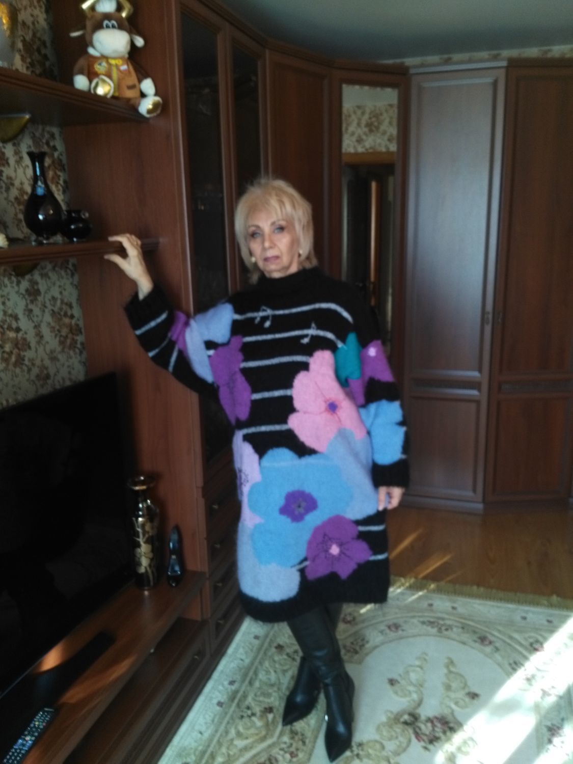Photo №1 к отзыву покупателя Mironenko Larisa Dmitrievna о товаре Платье из натурального мохера Viola - вальс.....