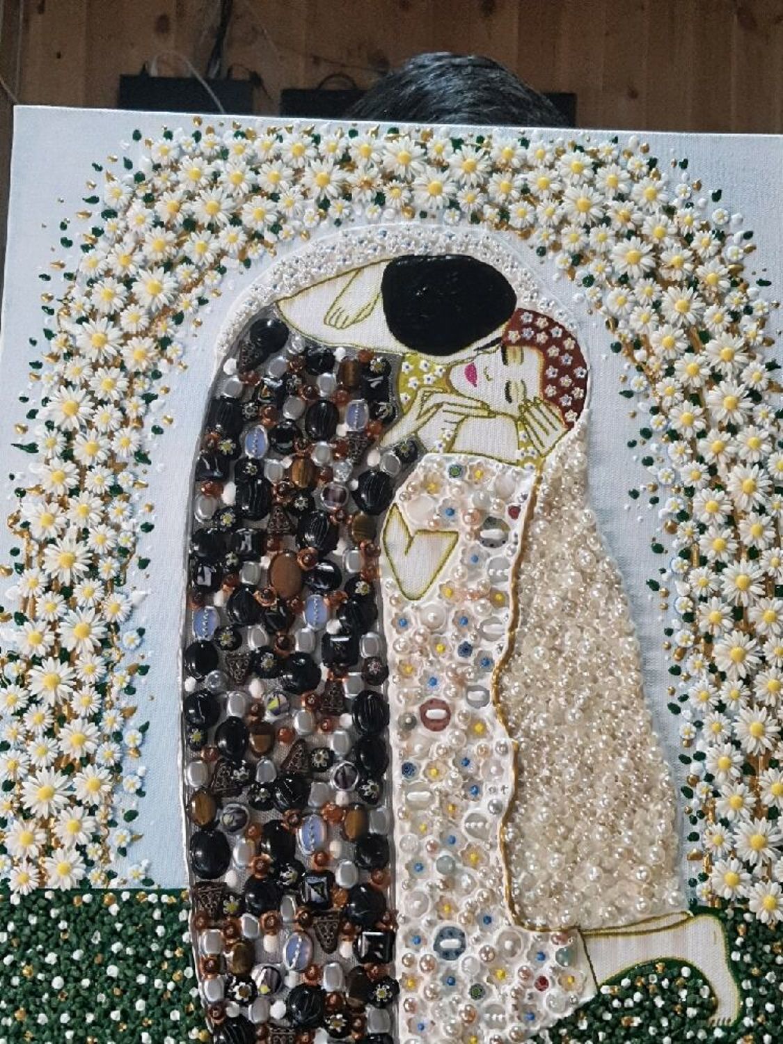 Фото №1 к отзыву покупателя aleshko.g@yandex.ru о товаре Картина Густав Климт Поцелуй. Подарок на свадьбу молодоженам