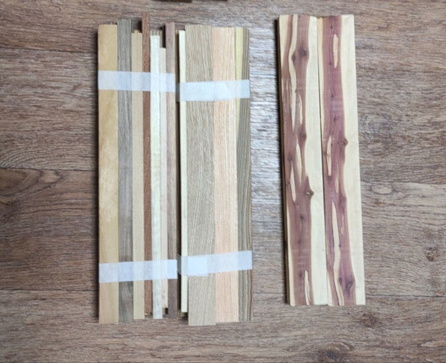 Фото №2 к отзыву покупателя Wood Hobby о товаре Набор реек ценных пород дерева  "собери доску". и еще 3 товара