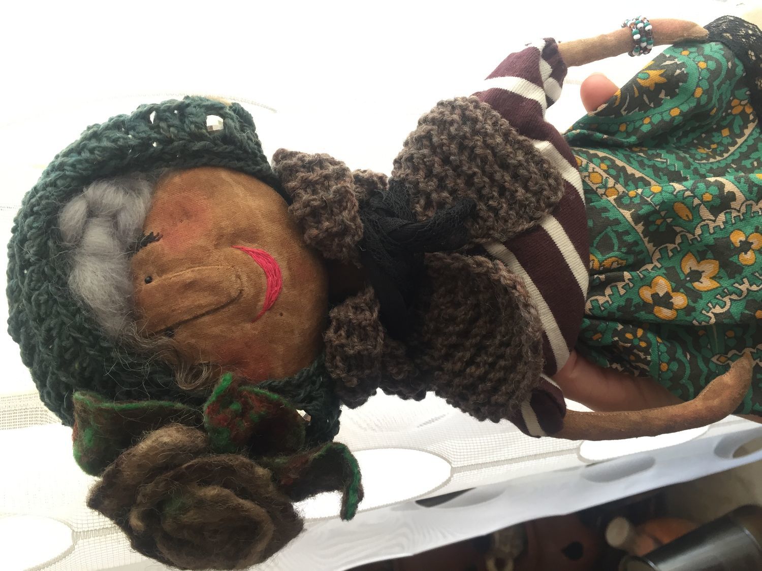 Фото №3 к отзыву покупателя Ирина о товаре Чердачная кукла Зимний вечер Подарок женщине для уютных вечеров