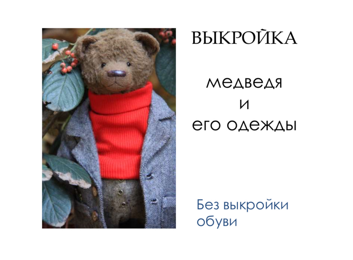 Photo №1 к отзыву покупателя Nataliya о товаре Выкройка: Медведь Том и его одежда