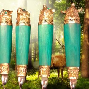 Шампура «Звери» зеленые ручки