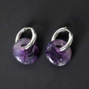 серьги из натуральных камней