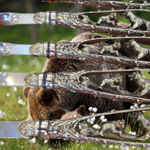 Шампуры«Медвежья семья»ручки латунь