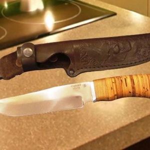 Кованый нож «Викинг», кожаный чехол