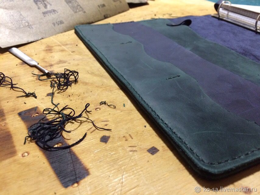 Делаем кожаный блокнот-органайзер формата А4, фото № 18