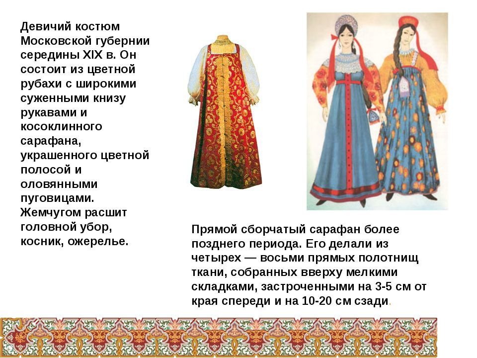 Русский костюм по областям