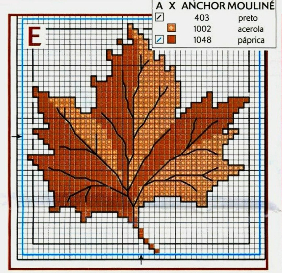 Схема вышивки осень - 98 фото
