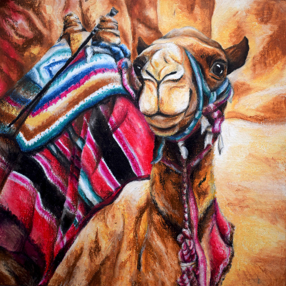 Верблюд живопись