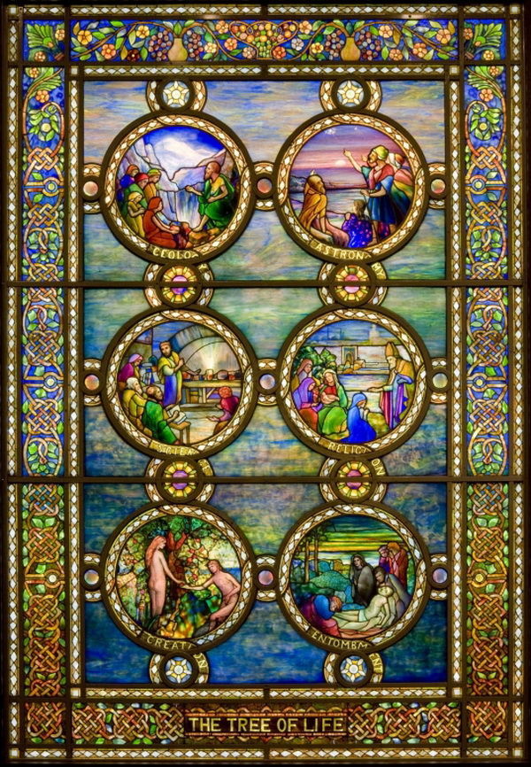 The window of life. Луис тиффани витражи. луис комфорт тиффани window. витраж дерево. витраж тиффани дерево.