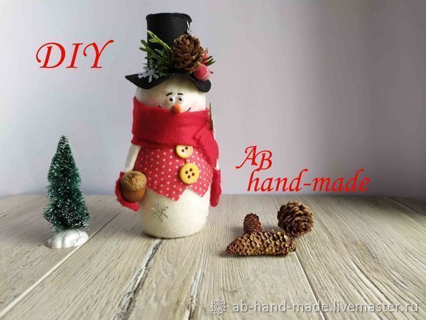 Новогодняя поделка Снеговик из бутылки своими руками / DIY Cristmas craft snowman