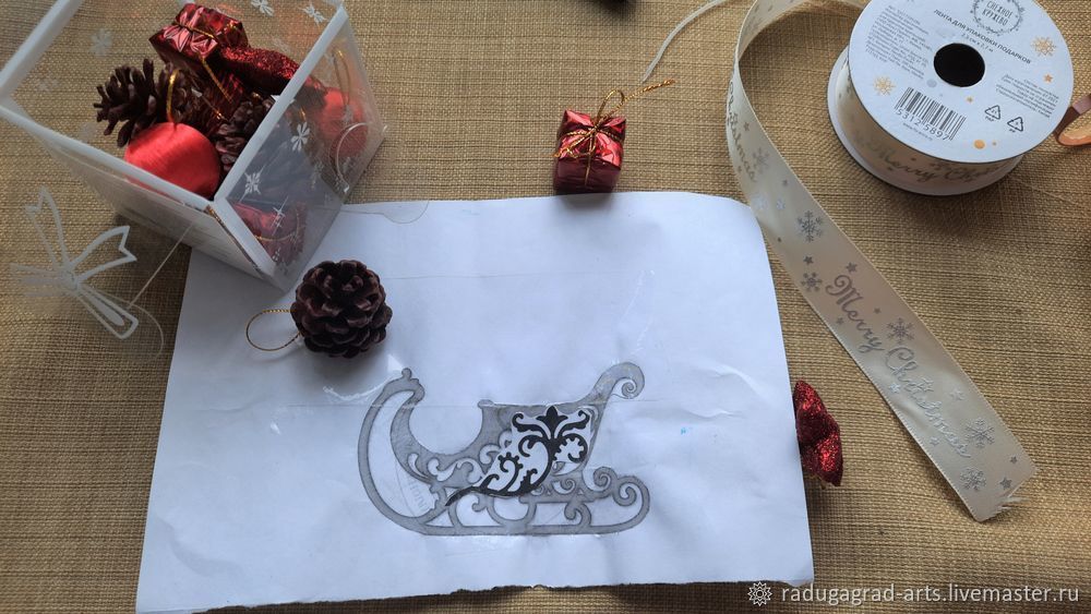 Мастер-класс «Как сделать новогоднего оленя и сани Деда Мороза», фото № 5