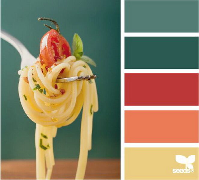 цвета ассоциирующиеся с едой