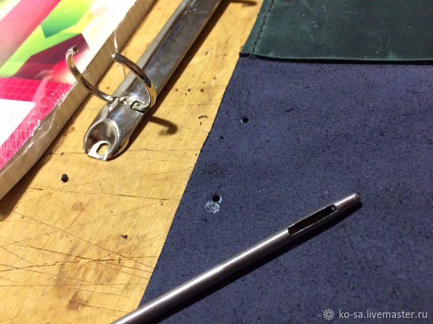 Делаем кожаный блокнот-органайзер формата А4, фото № 21