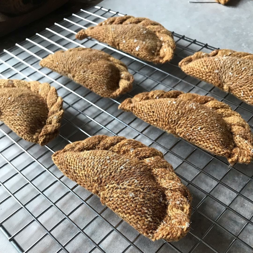 Adorable Sardines & Baguettes In Love Knitted Food by Kate Jenkins