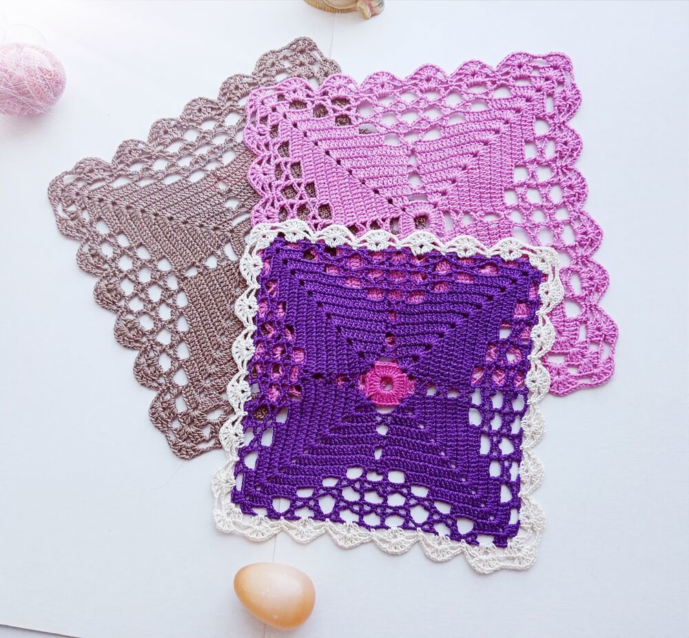 Square Crochet Coasters - Free Patterns